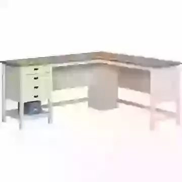 White Shaker Style L Shaped Desk